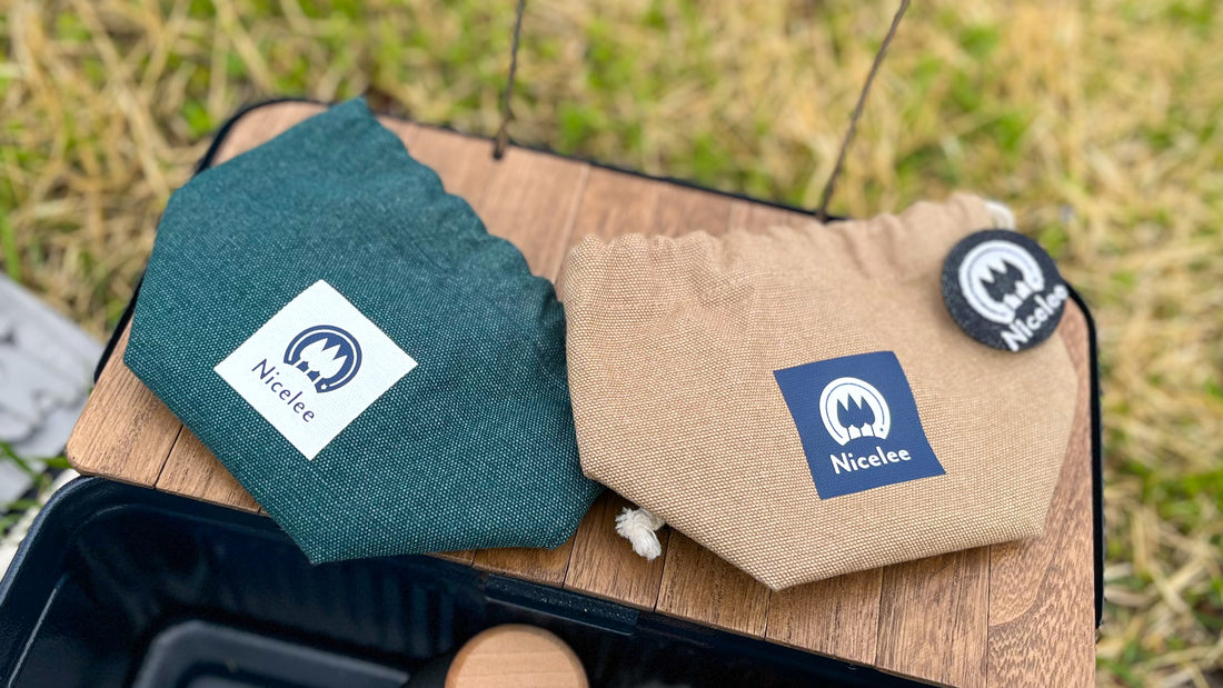 アウトドア小物の収納にお悩みなら、ナイスリーの帆布ポーチがおすすめ!